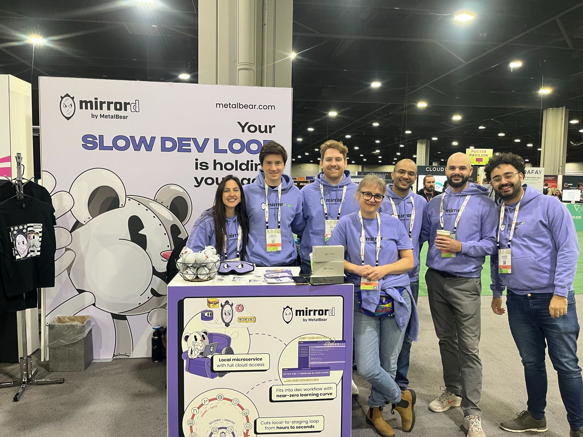 Photo of the MetalBear Team at KubeCon NA in Atlanta last year